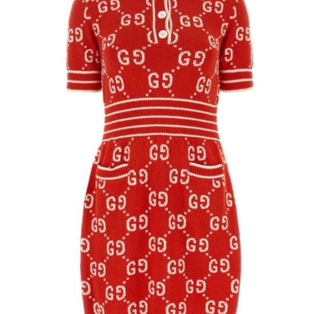 Gucci Red and White Mini Dress - Picture 3 of 4